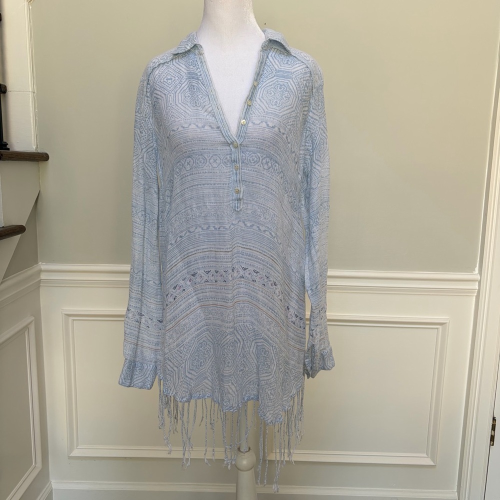Calypso St. Barth Light Blue Swim Coverup